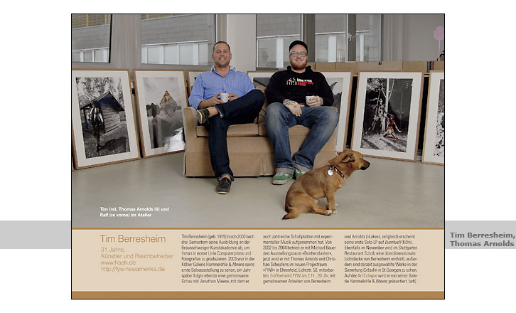 Junge Kunst, Tim Berresheim, Foto: Manfred Wegener, Kln